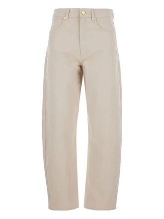 Max Mara Broek met beige knopen