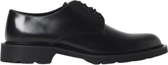 Saint Laurent Klassieke Brogue Schoenen met Grove Zool - Heren - Nette schoenen - Zwart - 40 EU - Leer - Schoenen