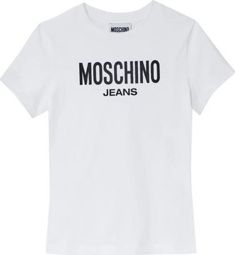 Moschino T-shirt Logo - Dames - T-shirts - Wit - XS - Katoen - Tops