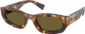 Miu Miu MUB04SF Asian Fit 14L09Z Womens Sunglasses Tortoiseshell Size 53