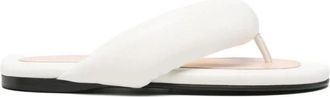 Carven Schoenen, Dames, Wit, 41 EU, Leer, Leren Slippers