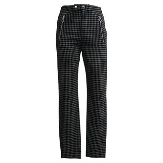 Isabel Marant Check-Print Tweed Trousers in Black Cotton