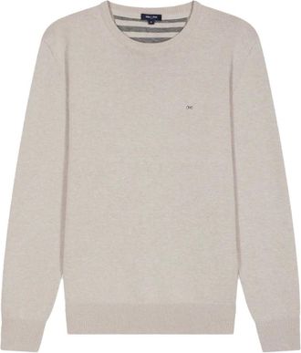 Eden Park Truien & Vesten, Heren, Beige, S, Katoen, Wol & Katoen Ronde Hals Trui