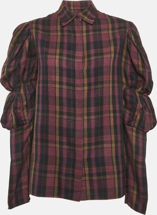 Ralph Lauren Collection Multicolour Plaid Flannel Vivian Blouse