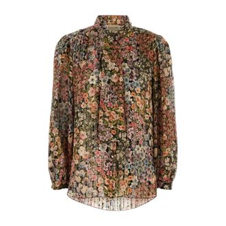 Valentino Garavani Blouses, female, Multicolor, Size: S Mossi Pekin Apr Shirt