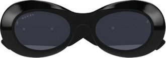 Gucci GG1696S001 Oval Full Rim Sunglasses - Black