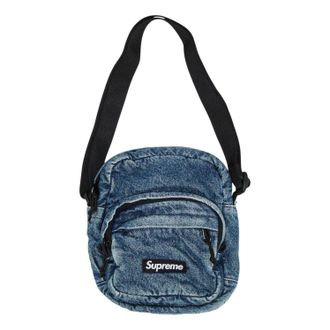 SUPREME Denim Shoulder Bag Washed Indigo FW25B4-WASHED-INDIGO
