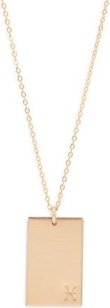 Set & Stones Goldie Zodiac Pendant Necklace in Gold /Pisces at Nordstrom