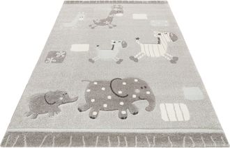 Esprit Kinderteppich »Kids Lucky Zoo 2.0, ESP-24323« rechteckig 13 mm Höhe Kinder Zoo Motiv Kurzflor Teppich