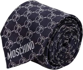 Moschino Cravatta di Seta - - Accessories - Uomo - Blu - ONE SIZE