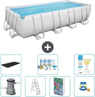Bestway Piscina Bestway Power Steel Rectangular - 488x244x122 Cm - 8-piezas S548