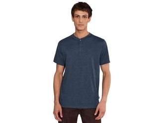 The North Face Tri-Blend Short Sleeve Henley Mens Clothing Summit Navy/White Heather : 2XL, Cotton/Polyester