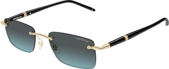 Montblanc MB0344S Asian Fit 010 Mens Sunglasses Size 54