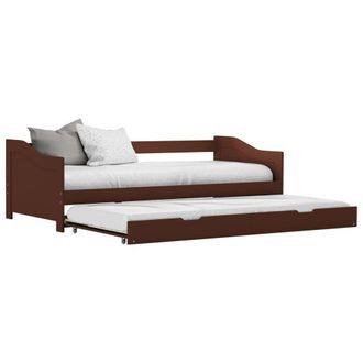 vidaXL Vidaxl - Estructura Sof&aacute; Cama Extra&iacute;ble Sin Colch&oacute;n Marr&oacute;n 90x200cm