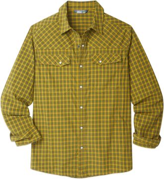 Stio | Mens Eddy Shirt Long Sleeve, Size Extra Extra Extra Large in Sun Valley Plaid