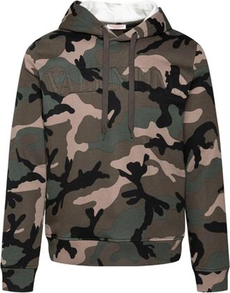Valentino Camouflage hoodie sweatshirt - Heren - Hoodies - Groen - XL - Katoen - Hoodies & sweatvesten