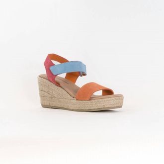 Eric Michael Womens Wedge Sandal In Pink