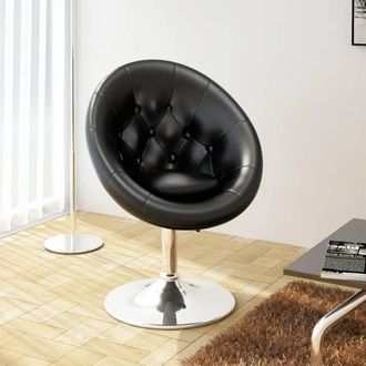 vidaXL Taburete De Bar Cuero Sint&eacute;tico Negro Vidaxl