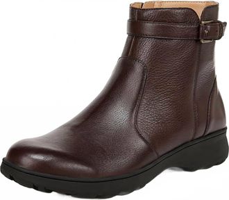 Vionic Womens Redding Ankle Boots In Chocolate Ganache Leather