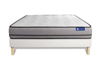 Actisom Somier blanco + Colch&oacute;n con espuma viscoel&aacute;stica 160 x 200