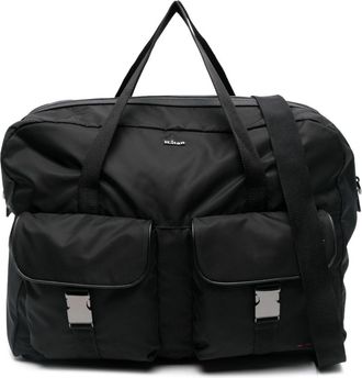Kiton logo-plaque holdall - men - Acrylic/Polyamide - One Size - Black