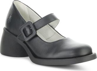 FLY London Huvi Mary Jane Pump in Black Dublin at Nordstrom Rack, Size 9-9.5Us / 40Eu