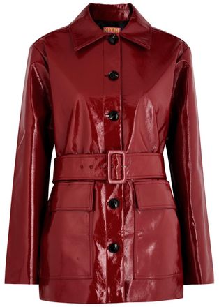 Kitri Beatrix Vinyl Jacket - Red - L (UK14 / L)