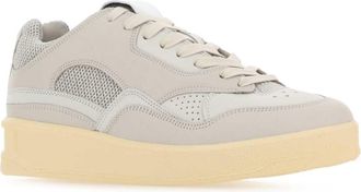 Jil Sander Womens Grey Canvas And Rubber Basket Sneakers 055