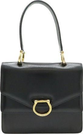 Celine Celine Black Calfskin W Flap Handbag (Authentic Pre-Loved)