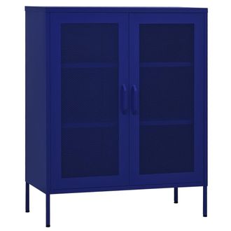 vidaXL Armario De Almacenamiento Acero Azul Marino 80x35x101,5 Cm Vidaxl