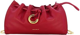 Coccinelle Leren handtas in Sangria - Dames - Schoudertassen - Rood - ONE Size - Katoen - Tassen