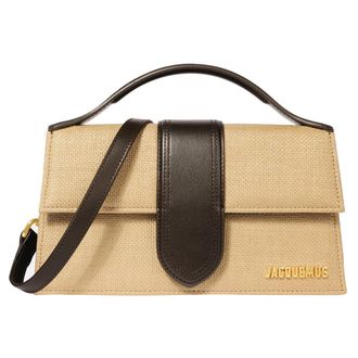 Jacquemus Womens Le Grand Bambino Raffia Bag - Brown Cotton - One Size