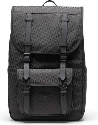 Herschel Little America Mid Backpack - unisex - Rugzakken - Zwart - ONE Size - Polyester - Tassen