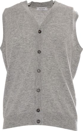 Kangra Cashmere Kangra kasjmier gilet Senza Maniche Rasato Calato