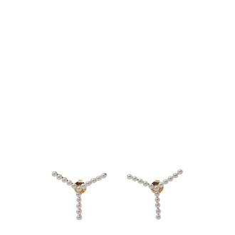 Y / Project Earrings, female, White, Size: ONE SIZE Mini Y Earrings