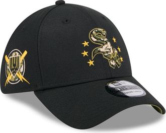 New Era Chicago White Sox 39THIRTY 2024 Armed Forces Day Authentic Collection Stretch Fit Cap, Hat, Black, S-M
