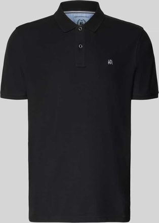 Lerros Regular Fit Poloshirt mit Logo-Stitching Modell Performance in Black, Gr&ouml;&szlig;e XXXL