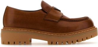 Prada Brown Leather Loafers