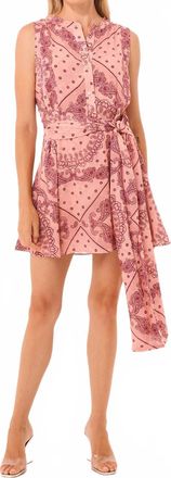 Misa Clover Sleeveless Mini Dress In Rose