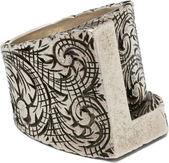 Gucci Anello con motivo paisley 2020 - Argento