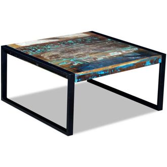 vidaXL Vidaxl - Mesa De Centro De Madera Maciza Reciclada 80x80x40 Cm
