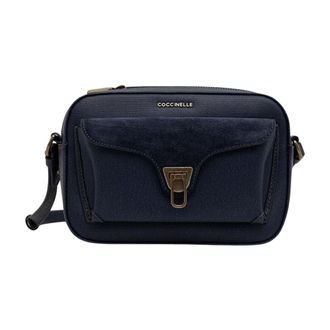 Coccinelle Tassen, Dames, Blauw, ONE Size, Katoen, Crossbody Tas