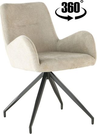 OEM Silla Giratoria Kemal Tapizada En Tela Beige