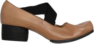 Uma Wang Leren Ballerina Schoenen met Middelhoge Hak - Dames - Pumps - Bruin - 39 EU - Leer - Schoenen