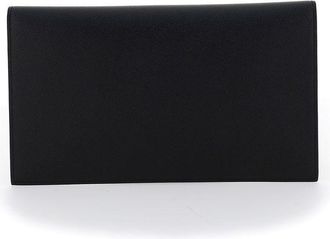 Saint Laurent Womens Black Calf Leather Bos Taurus Wallet