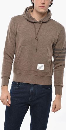 Thom Browne Maglia in Lana Vergine con Cappuccio e Tasca a Canguro Thom Browne