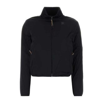 Burberry Light Jackets, female, Black, Size: XS Reversible Stretch Nylon Jacket