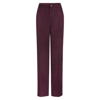 Dante6 Summit 5-pocket satijnen broek - Dames - Broeken - Rood - Maat: XL Satijn