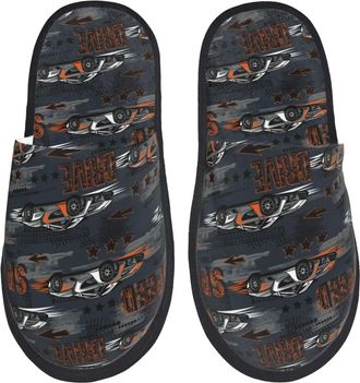 Generic Cool Sports Car Men Women Sliders Soft House Slippers Fuzzy House Shoes For Outdoor Bedroom Indoor L