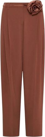 Marella Pantalones Chino - Trousers - Mujer - Marr&oacute;n - S
